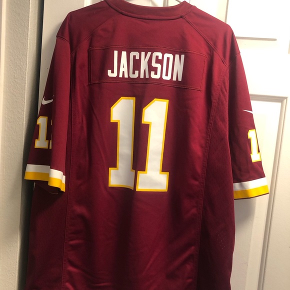Nike NFL Player Washington Red Skin #11 Jackson Men’s Maroon Gold Jersey Size XL - Picture 2 of 14